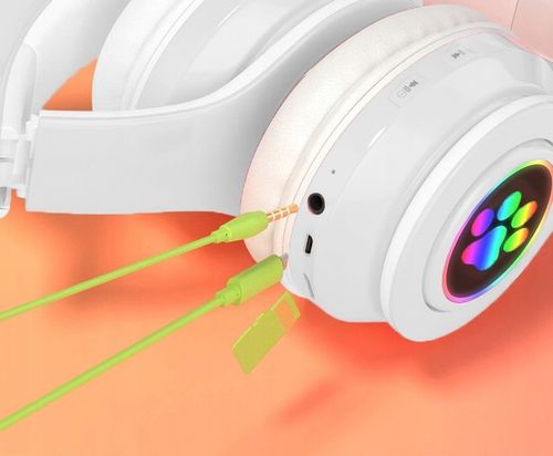 SŁUCHAWKI BEZPRZEWODOWE B39 Z USZAMI BLUETOOTH RGB KOCIE USZY DLA na Arena.pl