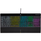 CORSAIR K55 RGB PRO Gaming Keyboard, Backlit Zoned RGB LED, Rubberdome