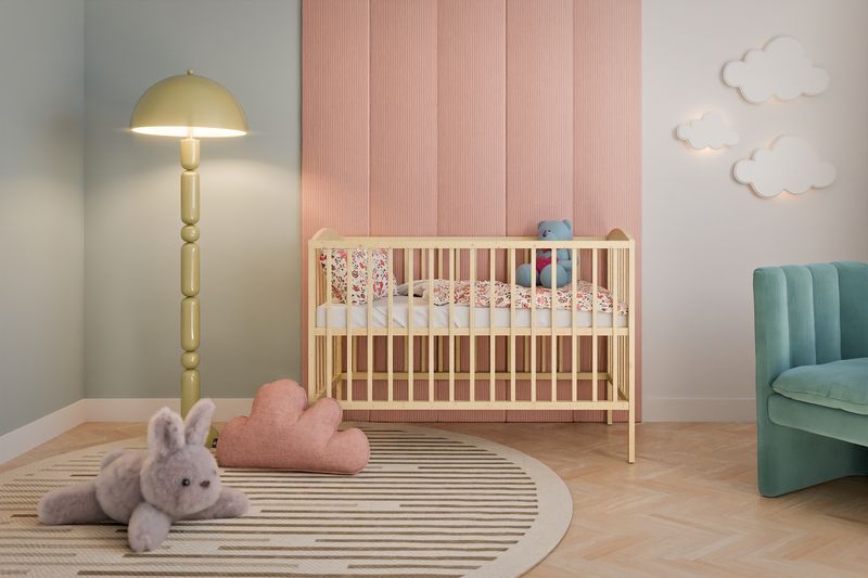 Łóżeczko OLA sosna b/sz zdjęcie 3