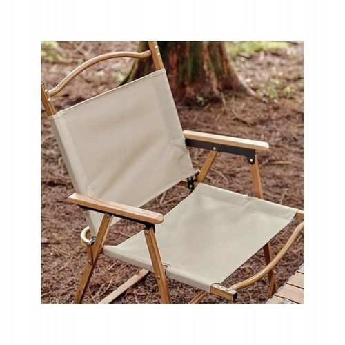 Składane krzesło ogrodowe, turystyczne, kempingowe, kremowe KRT09K na Arena.pl
