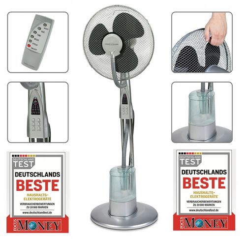 Podłogowy wentylator stojący z nawilżaczem i pilotem 3 w 1 ProfiCare PC-VL na Arena.pl