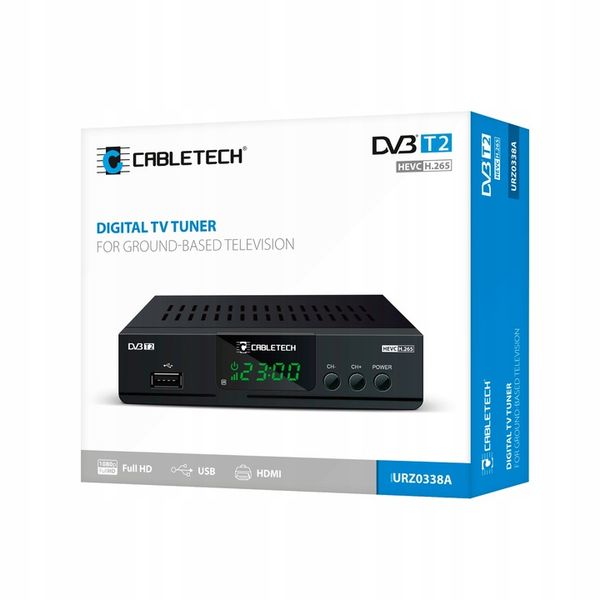 Tuner dekoder TV DVB-T2 H.265 HEVC USB Cabletech zdjęcie 7
