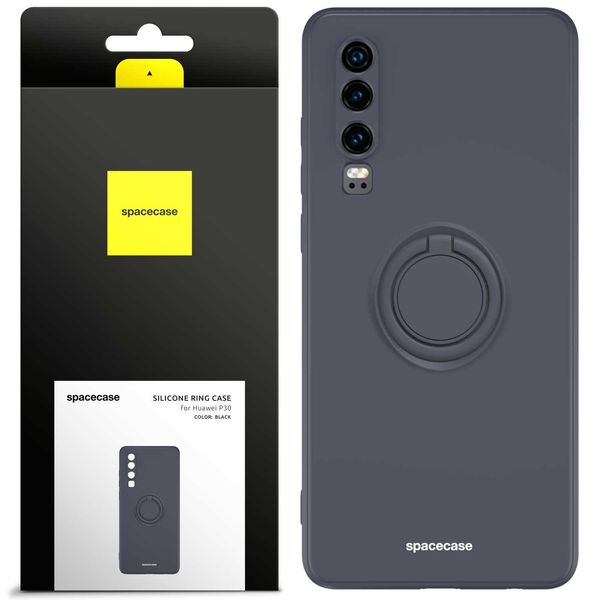 Spacecase Silicone Ring Huawei P30 Black zdjęcie 1
