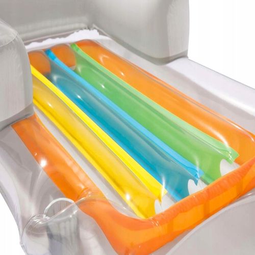 Dmuchany Materac Fotel Leżak 161 x 84cm Bestway srebrny z Uchwytem na napój na Arena.pl