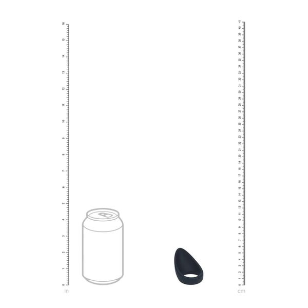 Teardrop Silicone Cockring - Black zdjęcie 7