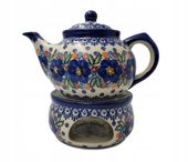 CZAJNIK Z PODGRZEWACZEM CERAMIKA BOLESŁAWIEC