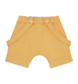 Krótkie spodenki z szelkami, musztardowe 62