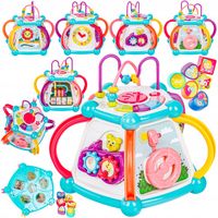 EDUKACYJNA MULTIKOSTKA Zabawka dla malucha 7w1 Kostka Sensoryczna Dźwięki