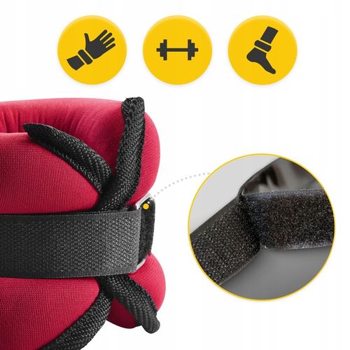 OBCIĄŻNIKI NA NADGARSTKI RĘCE NOGI CIĘŻARKI DO ĆWICZEŃ WZMACNIAJĄCYCH 2x1kg na Arena.pl