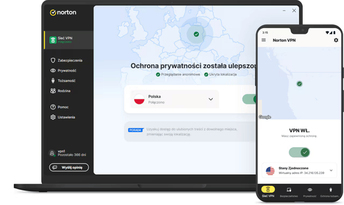 Norton 360 Deluxe + 25 GB Przestrzeni Chmura | 3 Urządzenia | 6 Miesięcy na Arena.pl