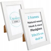 Ramka na zdjęcia ramki zestaw 2 szt 10x15 cm biała
