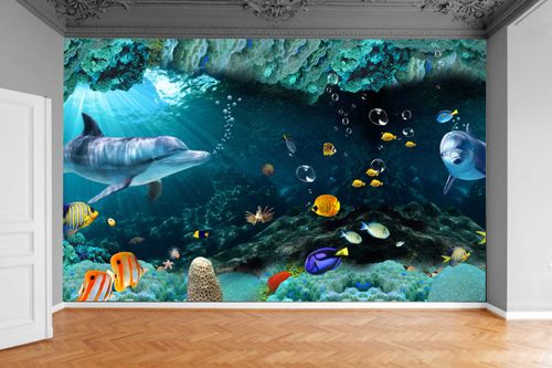 Fototapeta KOLOROWE RYBY AKWARIUM 130x80 na Arena.pl