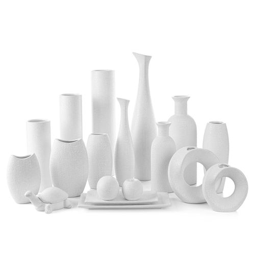 Wazon ceramiczny butelka RISO 16X11X40 biały na Arena.pl