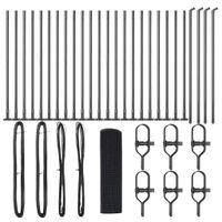 Ogrodzenie z słupkami Szary 0.8 x 100 m Stal