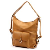 PATRIZIA Duża elegancka damska skórzana torebka na ramię z kieszeniami