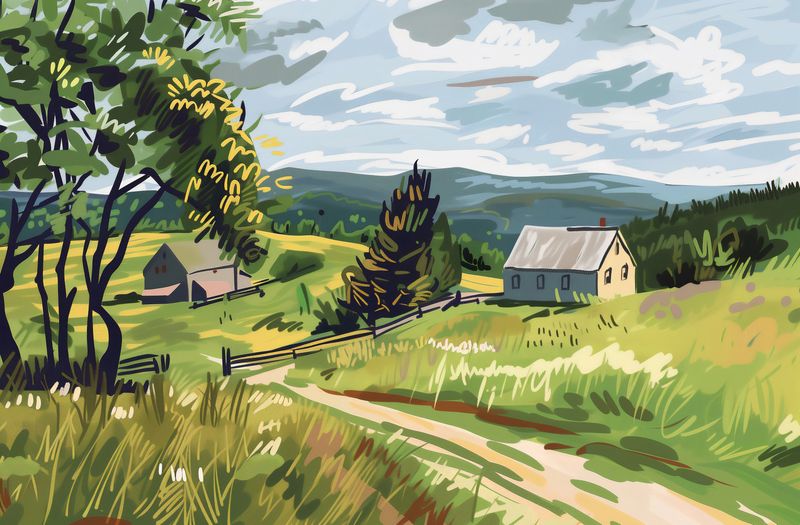 Plakat 91,5x60cm Bujna Wieś zdjęcie 1