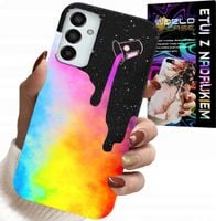 ETUI DO SAMSUNG GALAXY M13 4G - TĘCZOWE KOLOROWE WZORY, FARBA + FOLIA