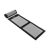 Mata do akupresury z kolcami + poduszka 130x50cm XXL do masażu czarna