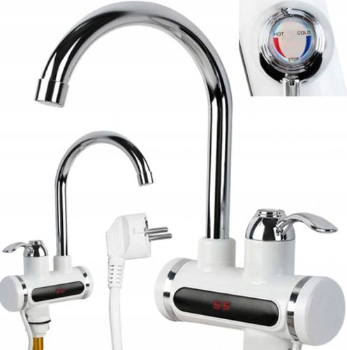 ELEKTRYCZNY PRZEPŁYWOWY PODGRZEWACZ WODY 3000 LCD GRZAŁK NADUMYWALKOWY KRAN na Arena.pl