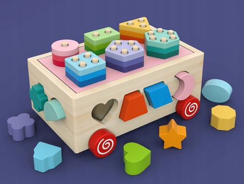 Drewniana kostka EDUKACYJNA SORTER KLOCKI 924 na Arena.pl