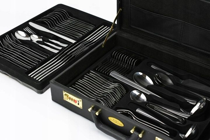Sztućce w WALIZCE EKSKLUZYWNE 72 elementy na 12 OSÓB zdjęcie 7