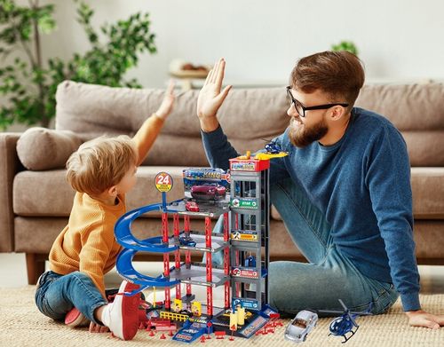 GARAŻ WIELOPOZIOMOWY PARKING SAMOCHODOWY AUTA HELIKOPTER Z WINDĄ DLA DZIECI na Arena.pl