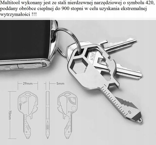 Brelok survivalowy śrubokręt multitools do kluczy na Arena.pl