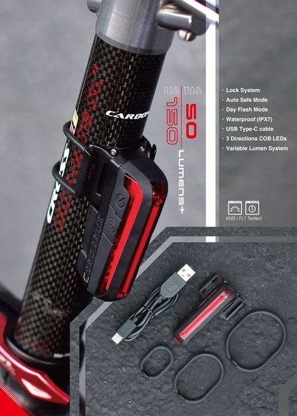 Lampka rowerowa tylna MOON CERBERUS 150lm zdjęcie 15