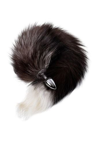 silver anal plug with a fox tail na Arena.pl