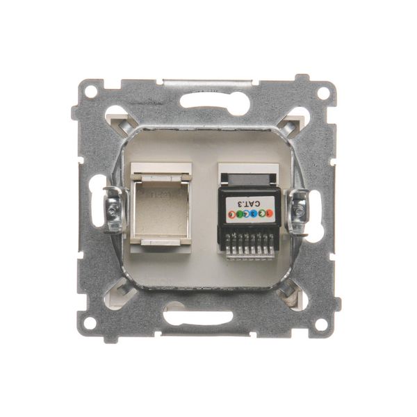 Simon54 Gniazdo telefoniczne pojedyńcze RJ12 DT1.01/44 złoty zdjęcie 3