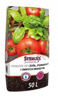 STERLUX PREMIUM Ziemia Do Ziół POMIDORÓW I INNYCH WARZYW 50L