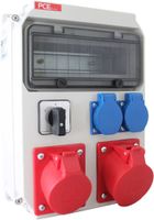 PCE ROZDZIELNICA BUDOWLANA HEL IP44 32A/5P 16A/5P 2x 16A/2P+Z 90EKO011