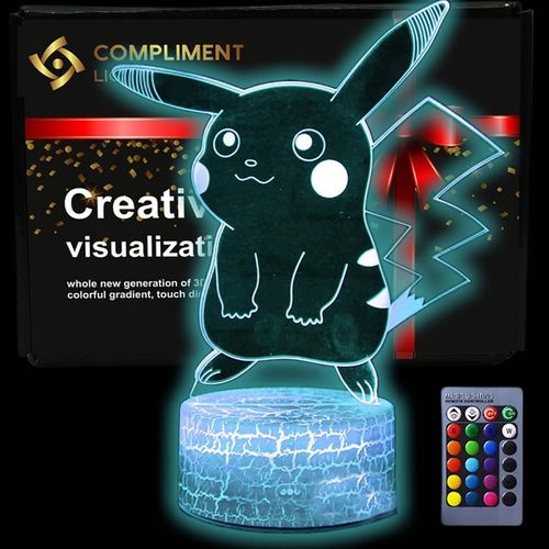 Lampka 3D nocna led usb Pikachu Statuetka na Arena.pl
