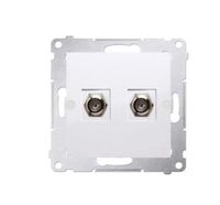 Simon54 Gniazdo SAT 2xF DASF2.01/11 białe