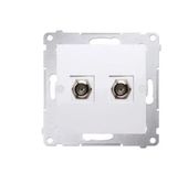 Simon54 Gniazdo SAT 2xF DASF2.01/11 białe