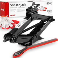 Podnośnik Samochodowy Trapezowy Lewarek 1,5T 1500 kg Klucz Z Grzechotką