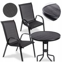 Meble Ogrodowe Zestaw Mebli Ogrodowych Stół 2x Krzesła Taras Balkon Komplet