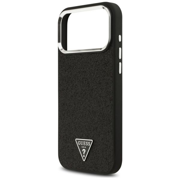 Etui Guess Glitter Triangle Logo MagSafe do iPhone 17 Pro Max czarny zdjęcie 6