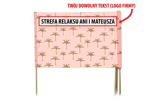 PARAWAN PLAŻOWY Złote palmy z indywidualnym napisem 8 PANELI 82.8 na Arena.pl