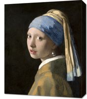 Obraz 50x60cm  Dziewczyna z Perłą, Vermeer Vintage do Salonu