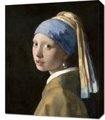 Obraz 50x60cm  Dziewczyna z Perłą, Vermeer Vintage do Salonu