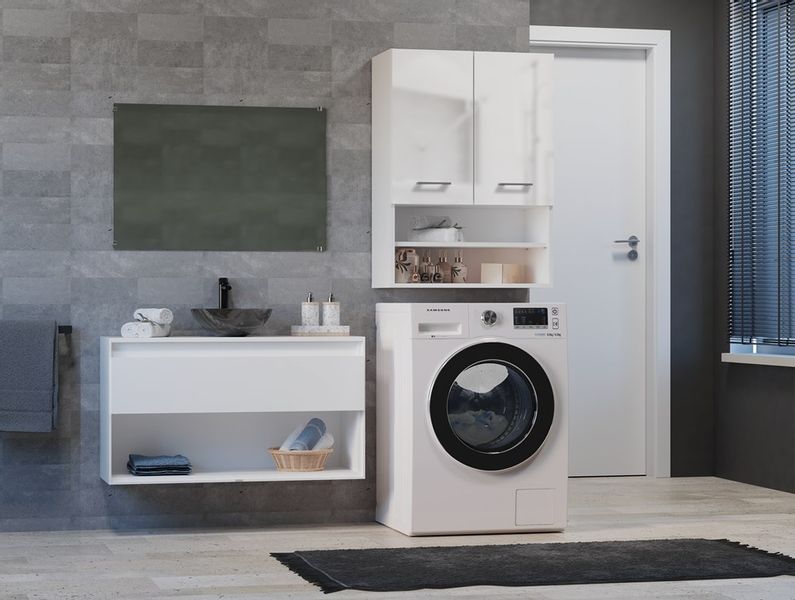 SZAFKA NAD PRALKE POLA MINI DK BIEL POŁYSK zdjęcie 6