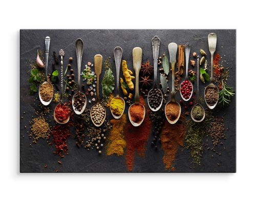 Obraz Na Płótnie Do Kuchni Jadalni Przyprawy Zioła Jedzenie 40cm x 30cm na Arena.pl