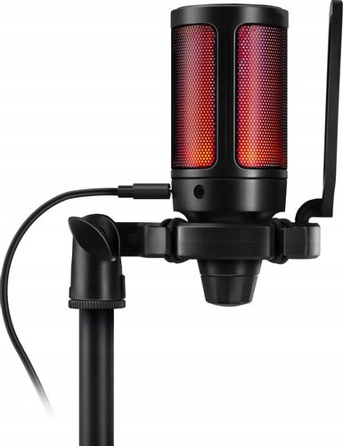 MIKROFON DO STREAMINGU ZE ŚWIATŁEM LED GAMINGOWY OBRACANY DO KOMPUTERA na Arena.pl