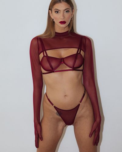 ginny burgundy stringi s/m promees na Arena.pl