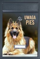 Skrzynka na listy z nadrukiem Zdjęcia Psa Zły Pies