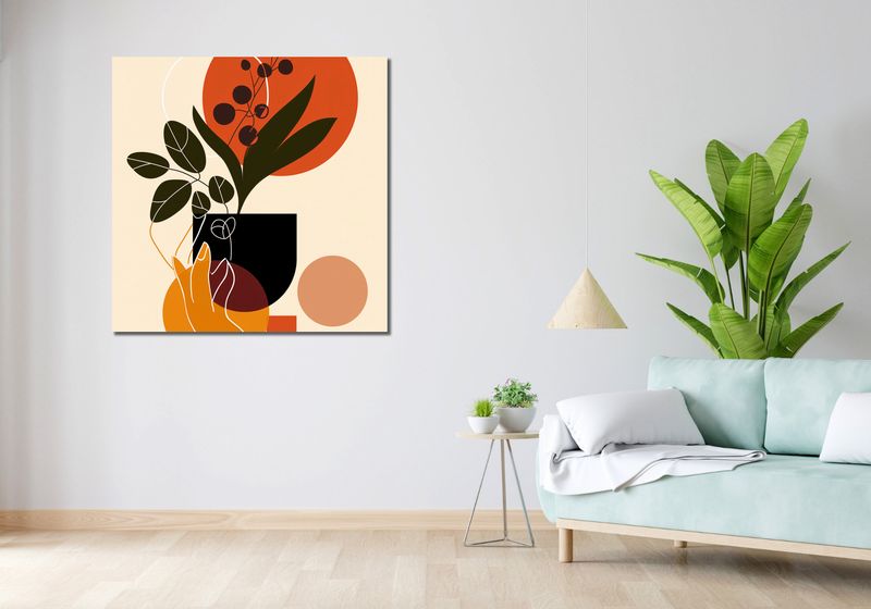 Obraz 100x100cm Dotyk Naturalności zdjęcie 2