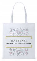 Dla Barmana Bartender Torba Eco Biała Shopper Z Nadrukiem Ze Zdjęciem