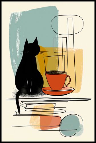 Plakat 61x91,5cm Kot i Kawa na Arena.pl