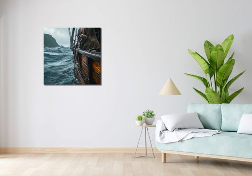 Obraz 70x70cm Statek na Falach na Arena.pl